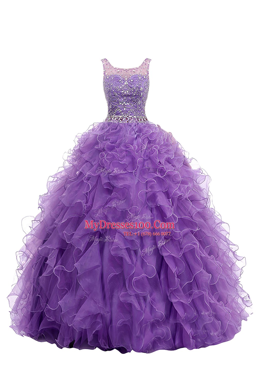 Dazzling Straps Sleeveless Sweep Train Zipper With Train Beading and Belt Military Ball Gowns