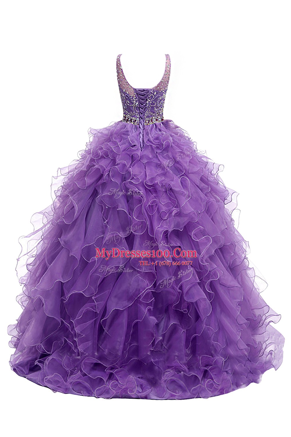 Dazzling Straps Sleeveless Sweep Train Zipper With Train Beading and Belt Military Ball Gowns