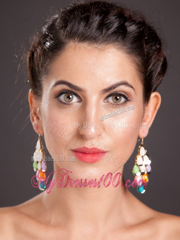 Elegant Gold Plated Chandelier Drop Earrings