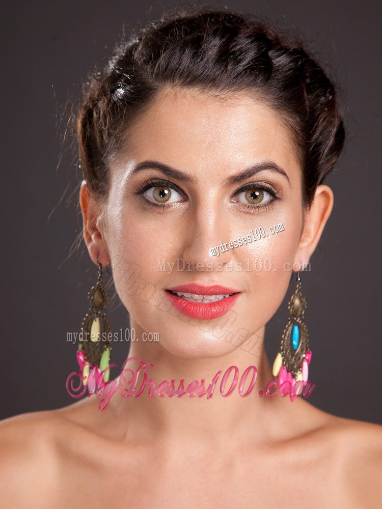 Multi-color Chandelier Alloy Drop Earrings
