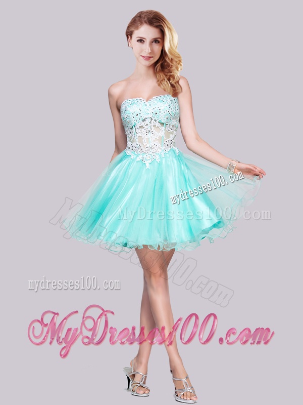 Exclusive Visible Boning Applique and Beaded Evening Dress in Apple Green