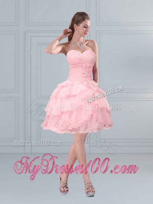 2016 Cute Sweetheart Beaded Quinceanera Dresses with Ruffled Layers
