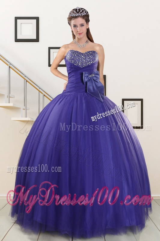 2016 Elegant Sweetheart Quinceanera Dresses with Bowknot
