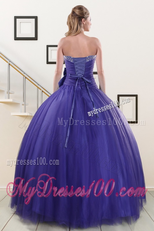 2016 Elegant Sweetheart Quinceanera Dresses with Bowknot