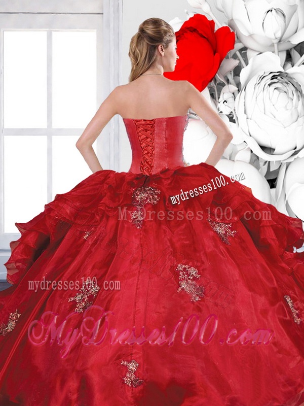 2016 Exclusive Sweetheart Ball Gown Quinceanera Dresses with Appliques