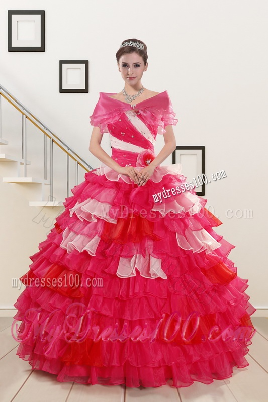 2016 One Shoulder Pretty Quinceanera Dresses in Multi Color