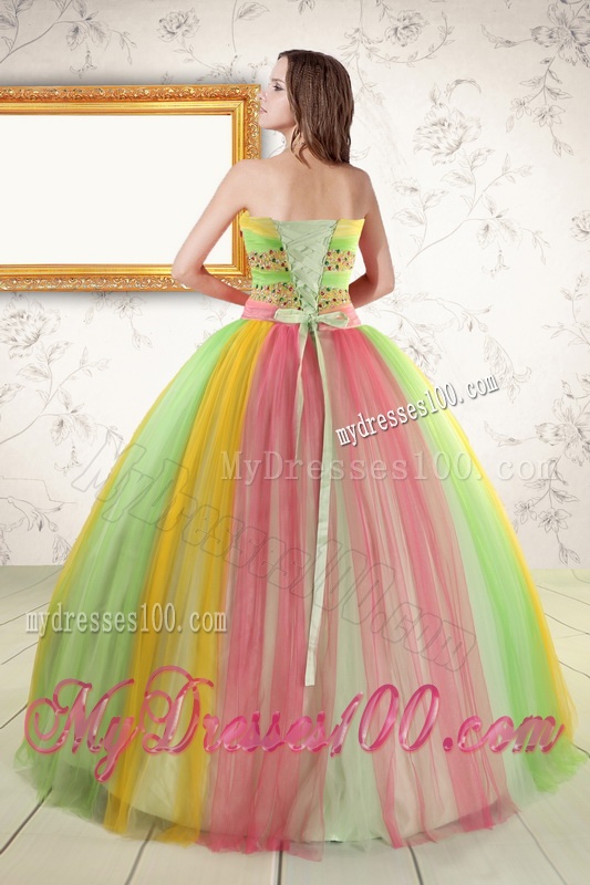 Elegant Ball Gown Sweet 16 Dresses in Multi Color for 2016