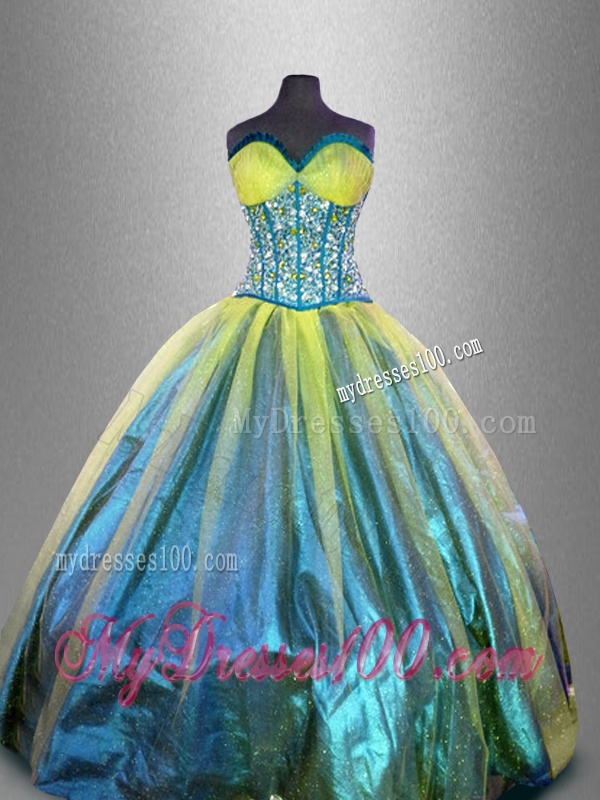 Elegant Sweetheart Multi Color Quinceanera Dresses with Beading
