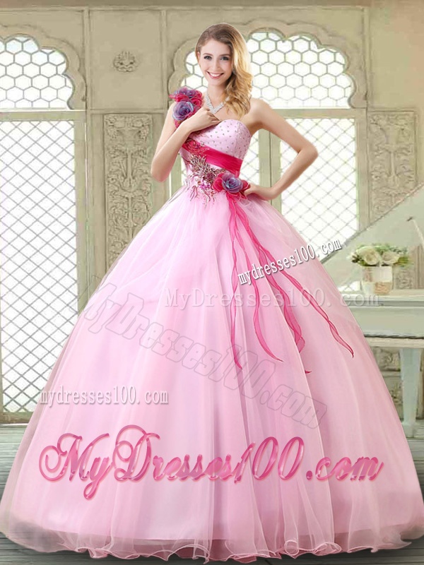 New Arrivals Beading Quinceanera Gowns with One Shoulder