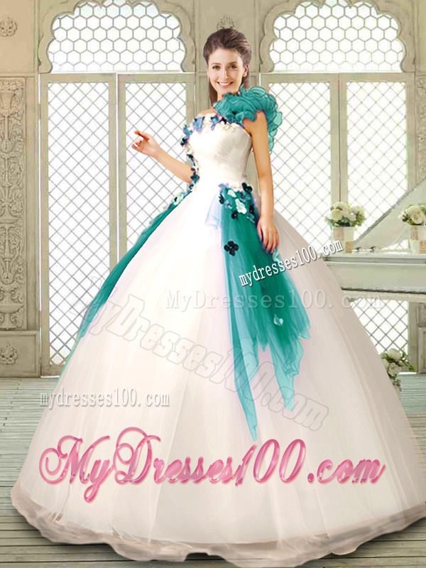 Perfect Appliques Multi Color Quinceanera Dresses with Ruffles