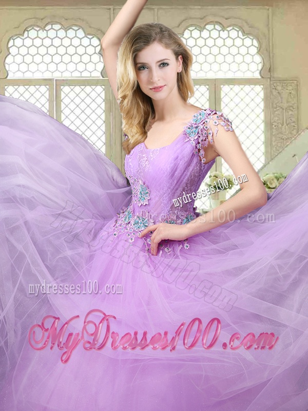 Perfect Ball Gown Scoop Quinceanera Gowns with Appliques