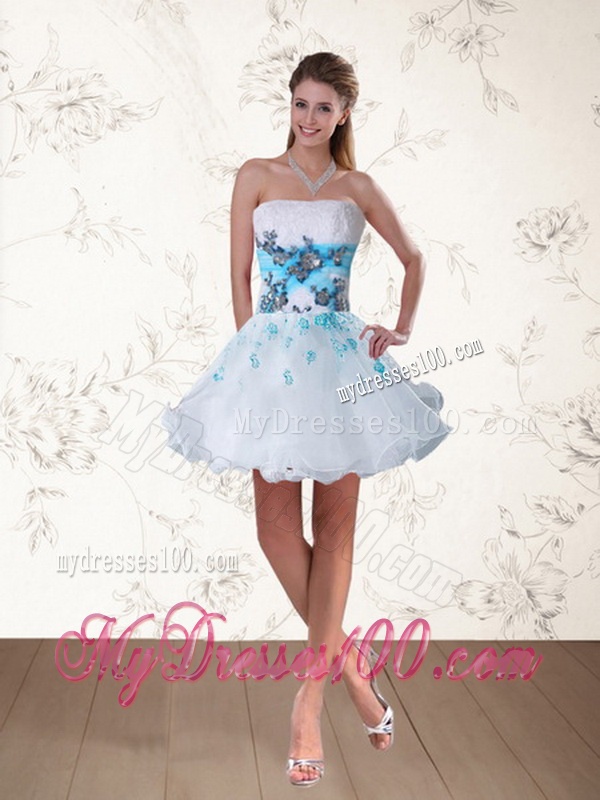 Pretty Multi Color Quinceanera Dress with Appliques and Beading