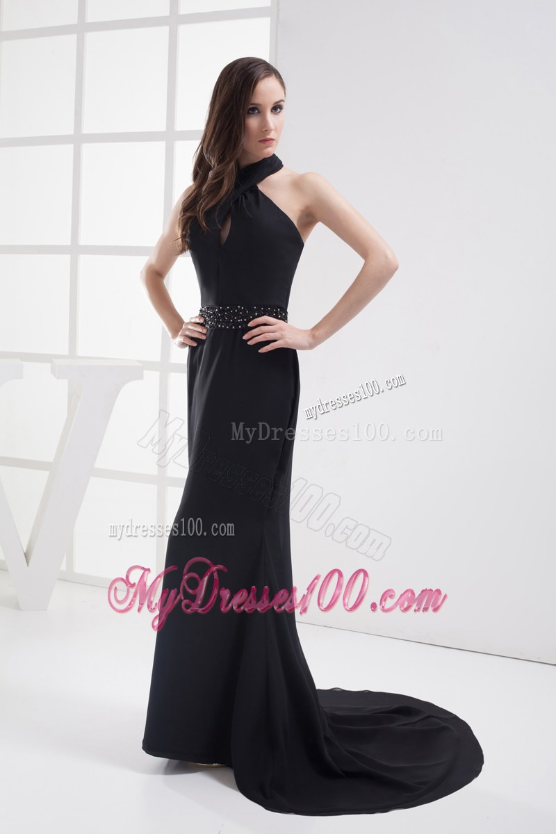 Simple One Shoulder High Slit Green Prom Evening Dresses with Appliques