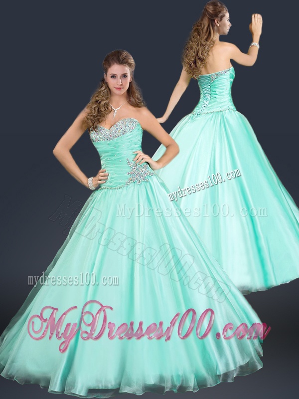 2016 Perfect Sweetheart Beading Evening Dress in Apple Green