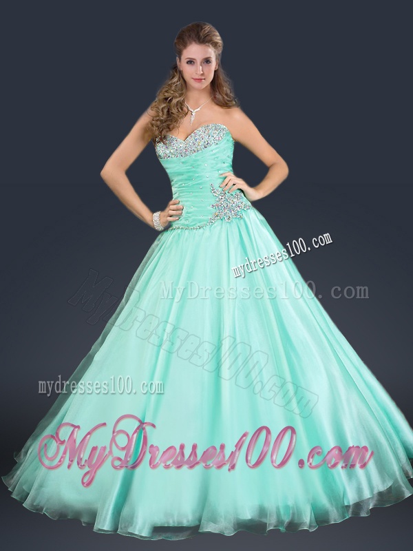 2016 Perfect Sweetheart Beading Evening Dress in Apple Green