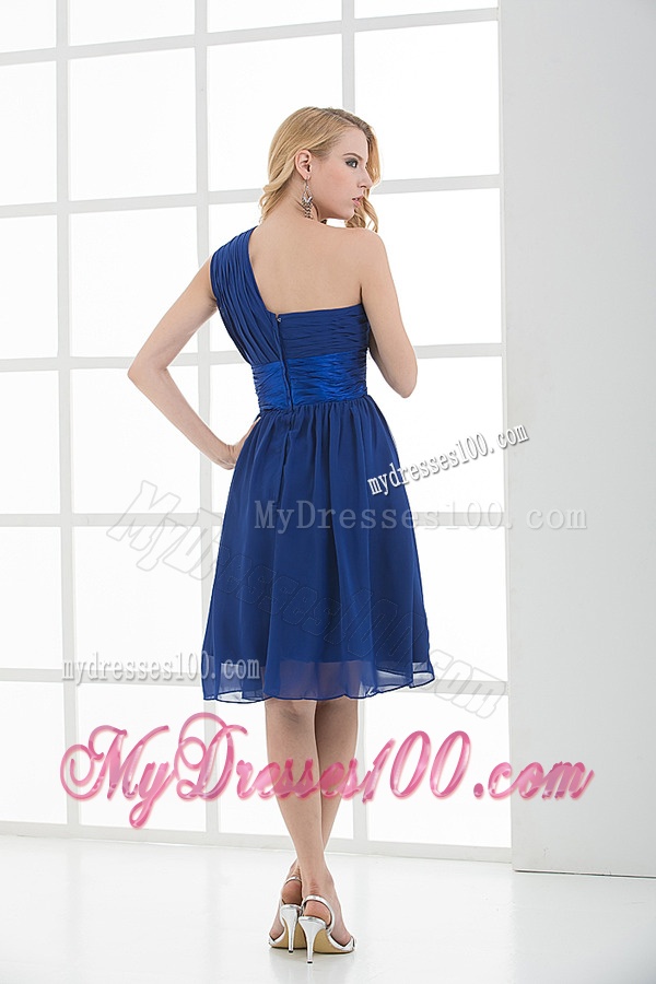 Empire One Shoulder Sleeveless Knee-length