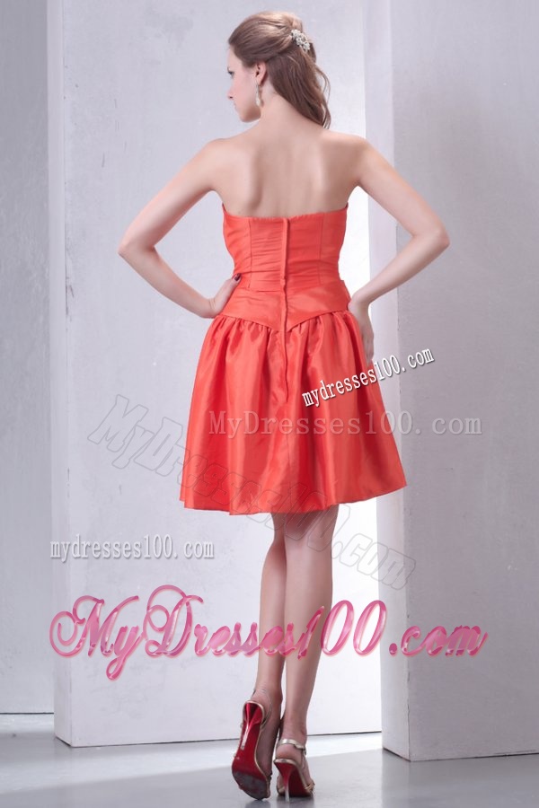 Cheap Sweetheart Short Evening Dress with Bowknot Mini-length