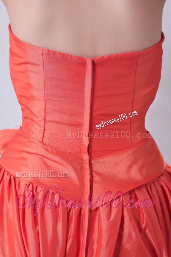 Cheap Sweetheart Short Evening Dress with Bowknot Mini-length