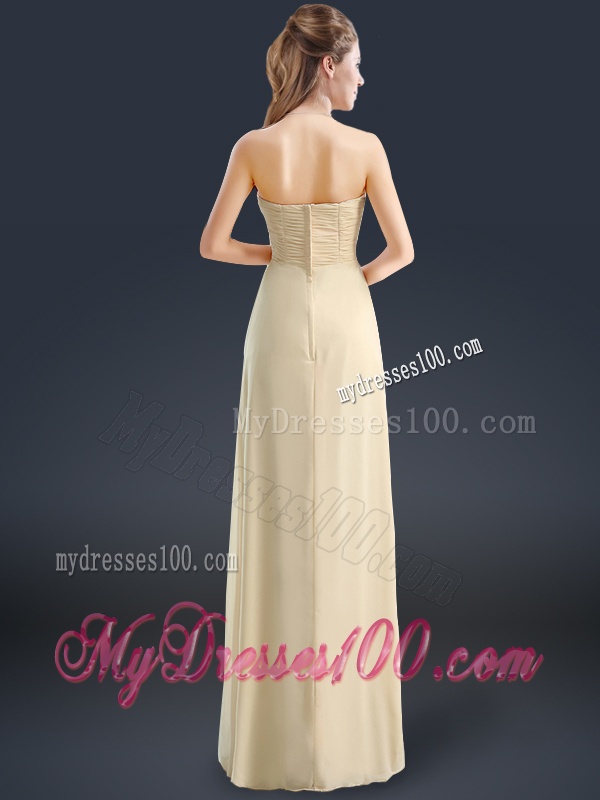 Latest Sweetheart Beading Evening Dresses in Champagne