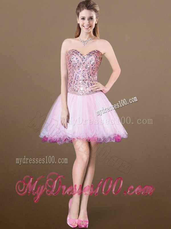 Lovely A Line Sweetheart Beading Detachable Evening Dresses for 2016