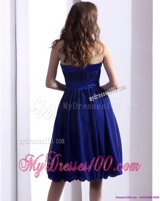Navy Blue Halter Top Evening Dresses with Sash and Ruffles