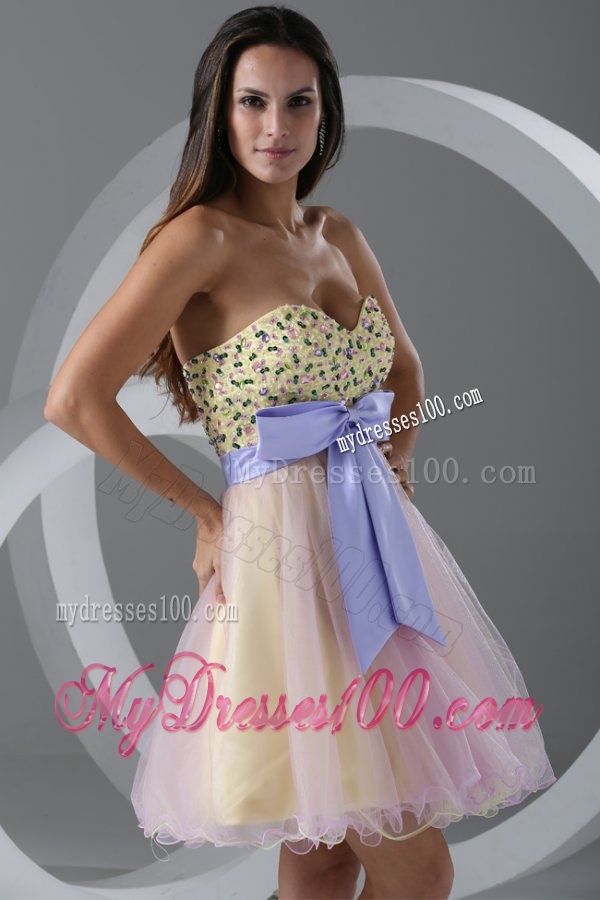 Princess Pink Sweetheart Appliques Knee-length Evening Cocktail Dress