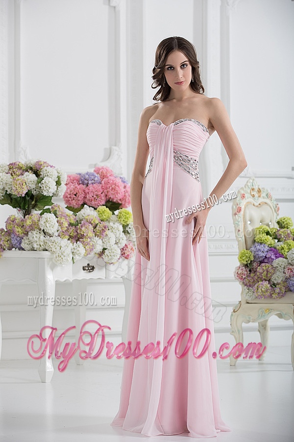 Sweetheart Empire Sequins Evening Dress with Ruching