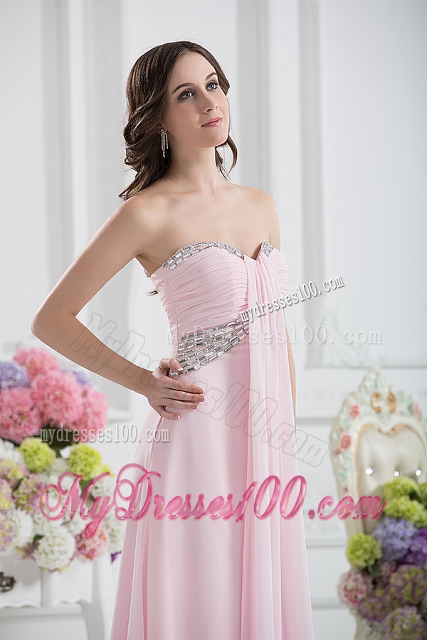 Sweetheart Empire Sequins Evening Dress with Ruching