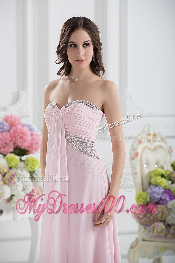Sweetheart Empire Sequins Evening Dress with Ruching