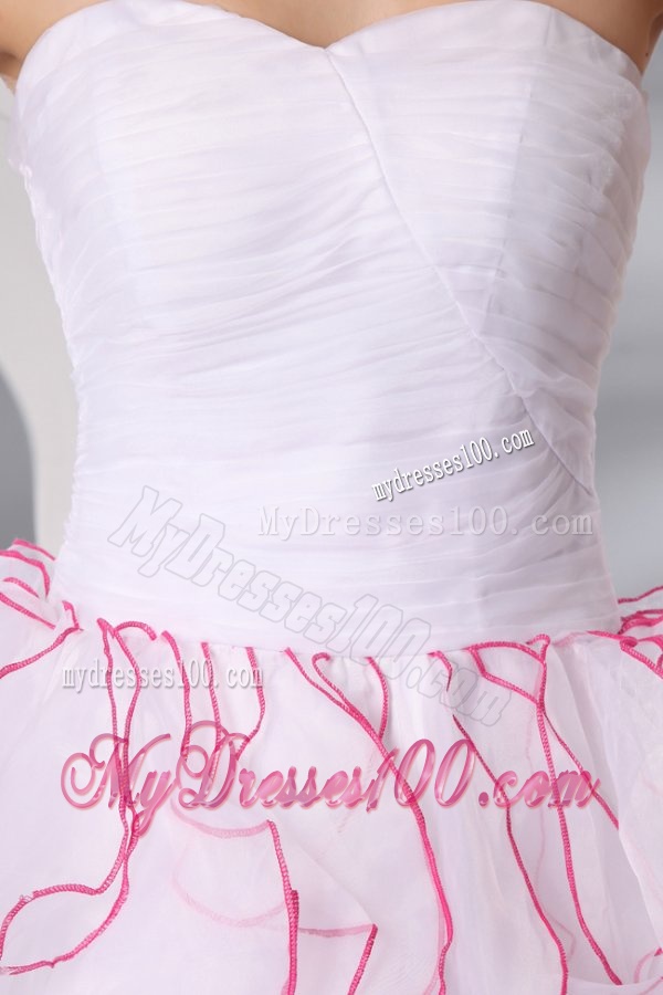White Princess Sweetheart Knee-length Evening Cocktail Dress