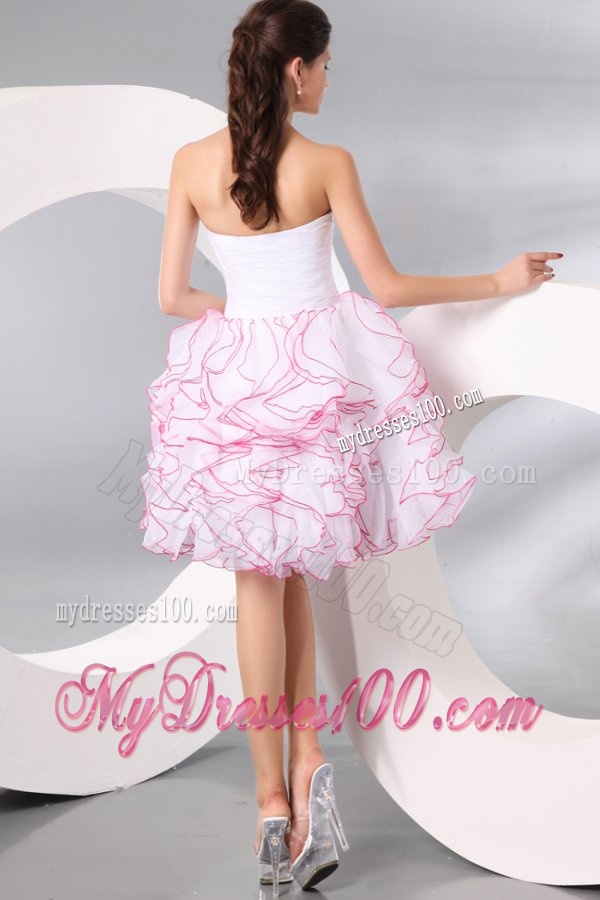 White Princess Sweetheart Knee-length Evening Cocktail Dress
