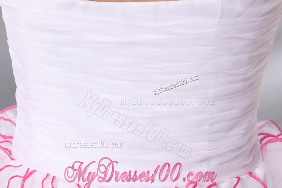 White Princess Sweetheart Knee-length Evening Cocktail Dress
