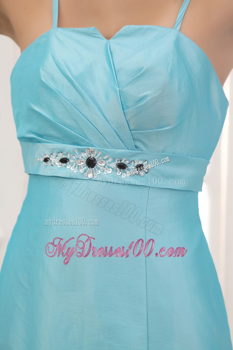 2013 Spaghetti Straps Beading Ankle-length 2013 Formal Evening Dress