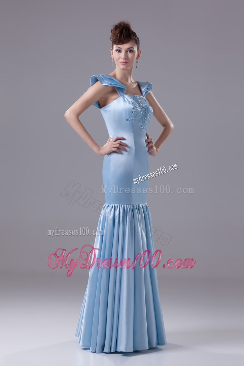 Beading Square Mermaid Long Prom Dress