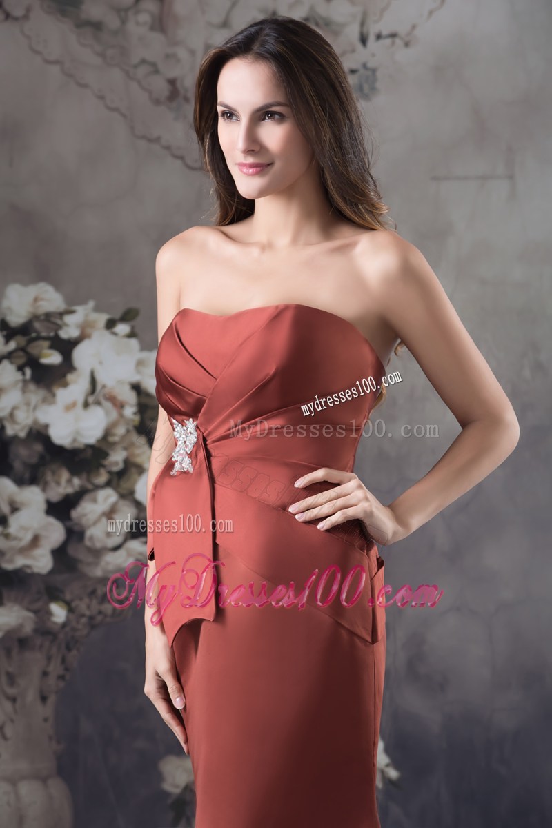 Brand New Appliques Mermaid / Trumpet Long Strapless Prom Dress