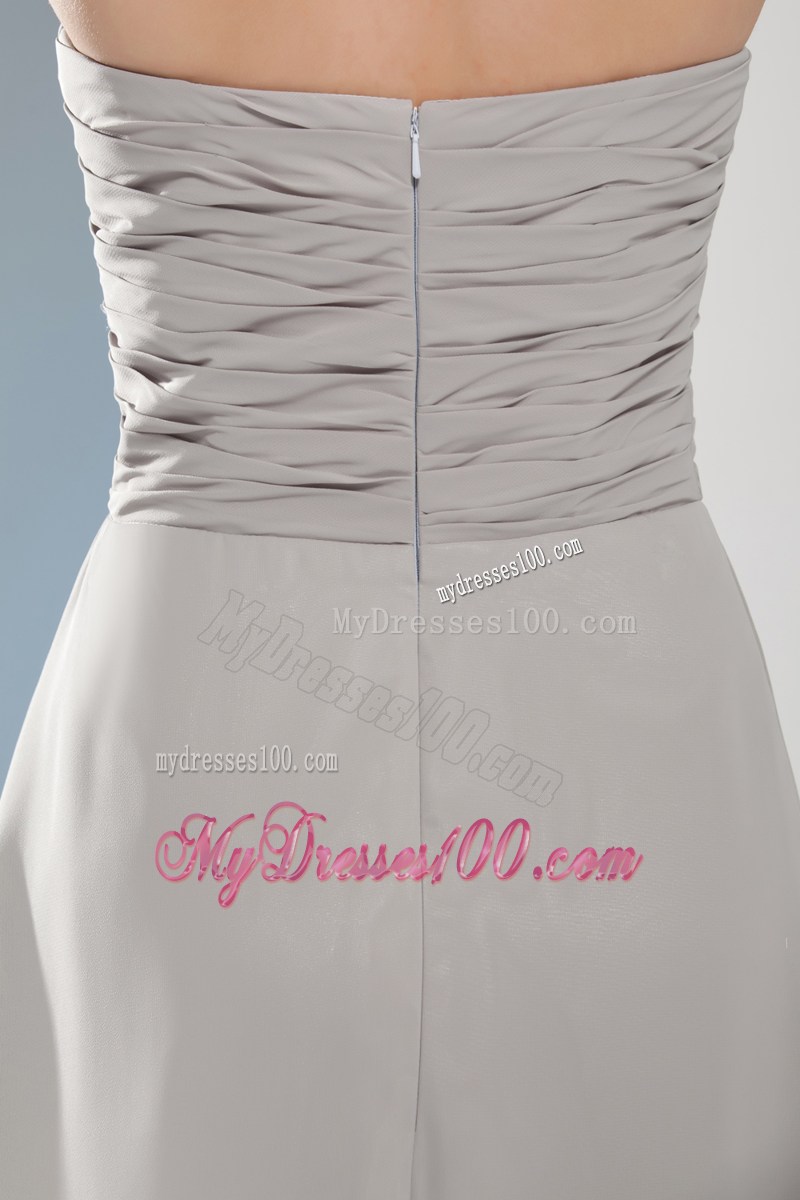 Cheap Column Sweetheart Ruching Gray long Formal Evening Dress 2013