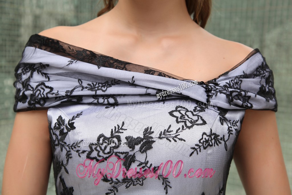 Column Cap Sleeves Lace Long Prom Dress