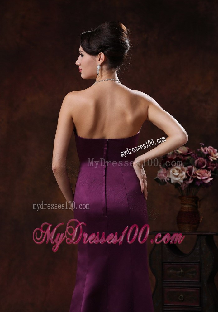 Customize Mermaid Dark Purple Foraml Evening Dresses With Beading