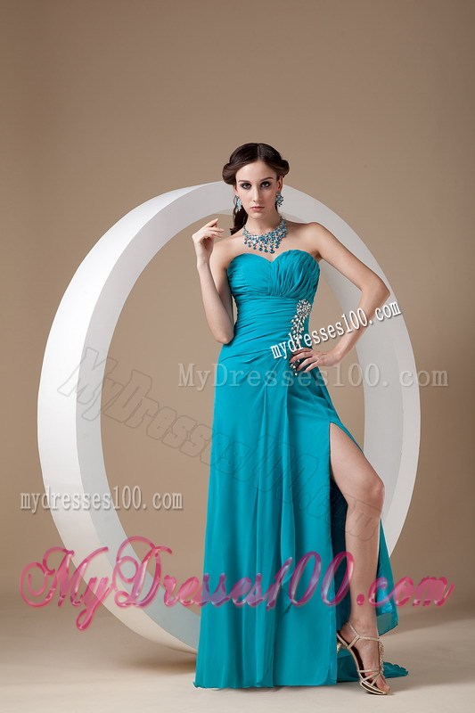 Top Selling Teal 2013 Formal Evening Dress Column Sweetheart