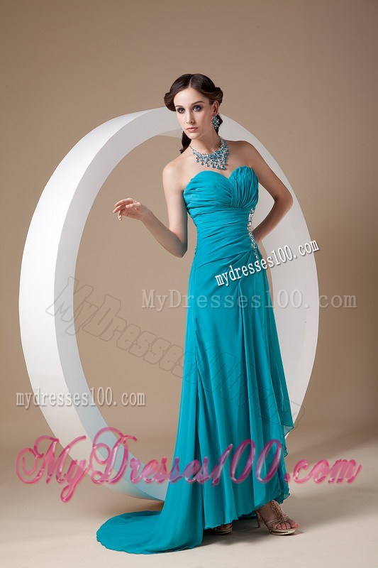 Top Selling Teal 2013 Formal Evening Dress Column Sweetheart