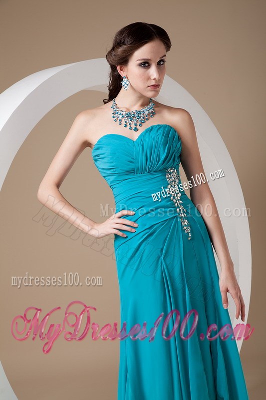 Top Selling Teal 2013 Formal Evening Dress Column Sweetheart