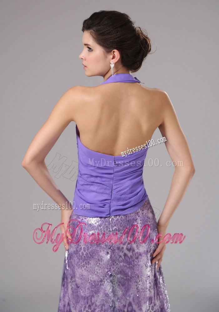 Purrple Custom Made Halter Ruched Bodice For Rrom Dress