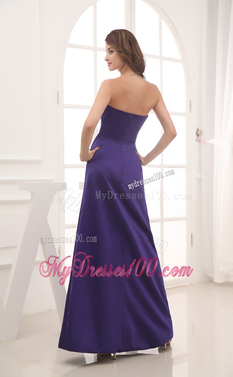 Hand Made Flowers Column Sweetheart Ankle-length Evening Dress