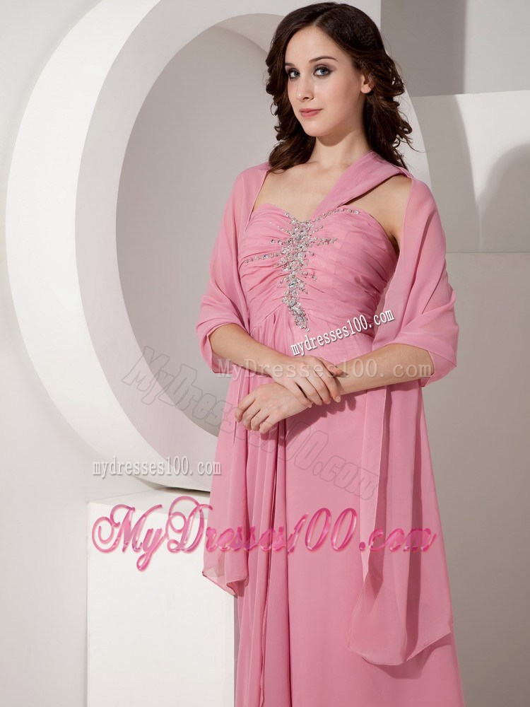 2013 Exquisite Pink Formal Evening Dress with Beading One Shoulder