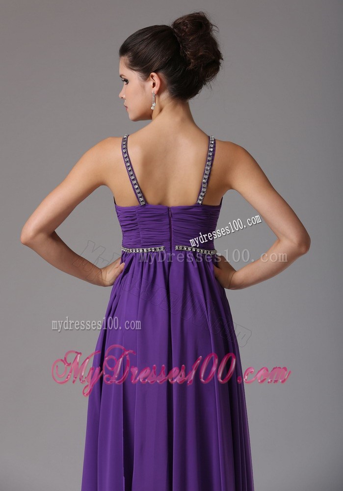 2013 Empire Spagetti Straps Prom Dress With Ruching and Beading