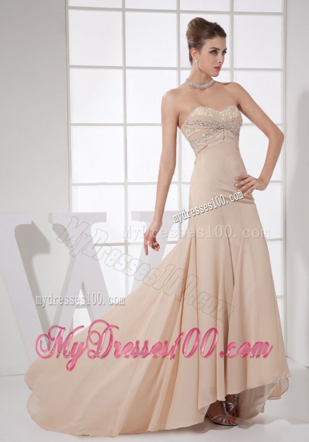 2013 Champagne Sweetheart and Beading For Celebrity Dresses