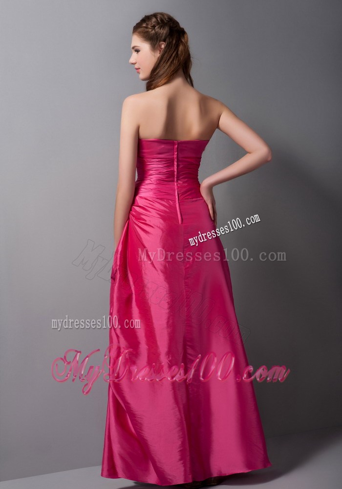 Customize Coral Red Sweetheart Hand Made Flowers Celebrity Dresses