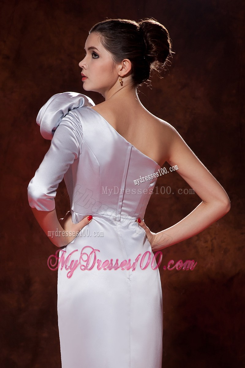 2013 Lilac Column Celebrity Dresses One Shoulder Hand Made Flower
