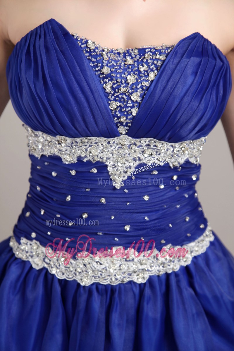 2013 New Royal Blue Sweetheart Beading Celebrity Dresses