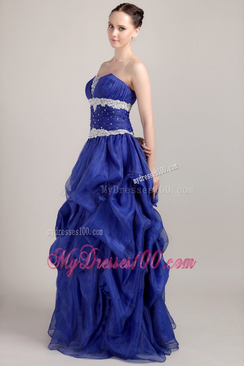 2013 New Royal Blue Sweetheart Beading Celebrity Dresses